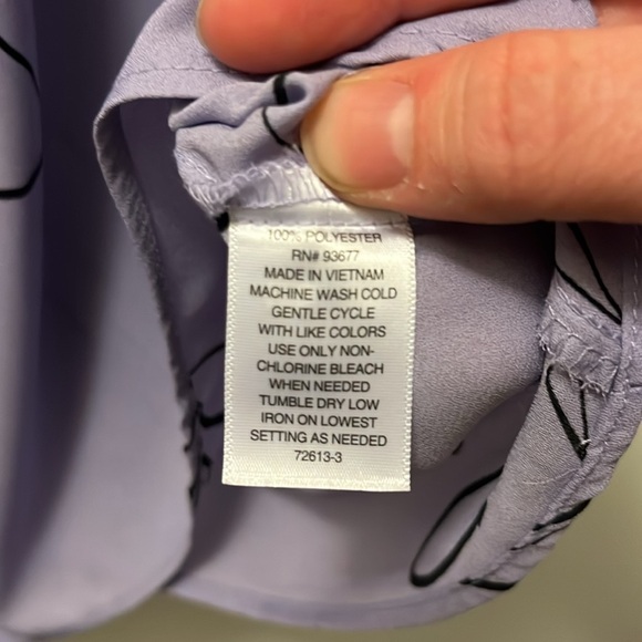 Worthington Lavender Floral Women's Top size 2x - Picture 3 of 8